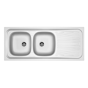 Fregadero de Cocina de Acero Inoxidable para Encimera, 120x50 cm, con Escurridor a la Derecha - Product Image 1