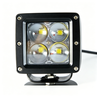 3.3Inch 12W Rectangle LED Work Light 4D Lens IP68 Waterproof 12-48V 800lm 6000K Auxiliary Driving Lamp Offroad Car Truck