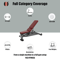 Banc de musculation réglable et durable, dossier multi-positions, coussin épais, cadre renforcé, usage commercial intérieur, salle de sport, musculation
