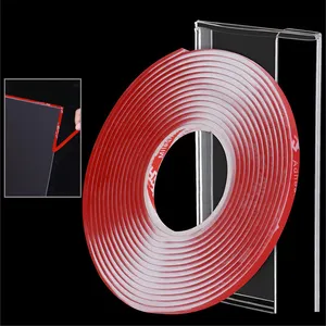 Red transparent acrylic double-sided adhesive strong high-viscosity non-marking card slot double-sided adhesive strip