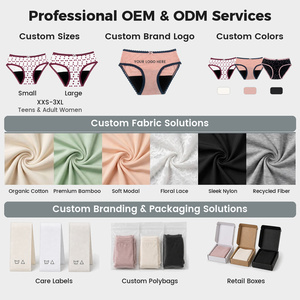 Culottes menstruelles personnalisées anti-fuites latérales, respirantes, absorbantes à 4 couches, super étanches, en coton, pour femmes et adolescentes - Product Image 4