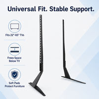 Support TV de table DMP DS201 au design simple, VESA 800x400, pour téléviseurs de 22 à 65 pouces