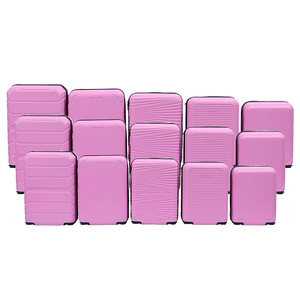 Juego de Maletas de 12 Piezas, Material ABS y PC, Diseño de Rayas, Ruedas Giratorias con Bloqueo, Maleta de Viaje con Ruedas, Tamaño Grande - Product Image 1