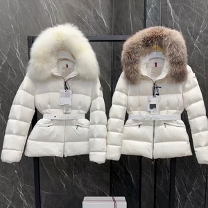 Nouvelle Doudoune Courte Femme Hiver 2025 Imperméable à Col Montant et Taille Cintrée, en <span class=keywords><strong>Duvet</strong></span> de Canard Blanc Brillant Effet Nacré, Sans Lavage, Coupe Slim - Product Image 3