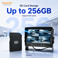 Moniteur de véhicule AHD AlwayCare 7 pouces 4 canaux, écran quadruple 1080P, affichage de recul automatique pour camion, bus, véhicule commercial