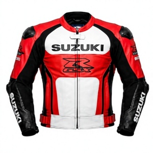 Veste en cuir unisexe Zuzuki en cuir de vache/canguro authentique haute performance pour moto, durable, pour motards adultes, niveau 2 - Product Image 1