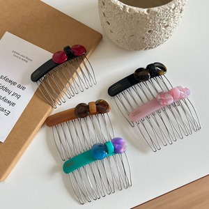 Peigne en acétate avec nœud en épingle <span class=keywords><strong>à</strong></span> cheveux élégante style inversé sans bosse avec frange frontale - Product Image 2