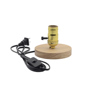 โคมไฟตั้งโต๊ะไม้ LED แบบเรียบมาตรฐาน EU พร้อมสวิตช์สายโคมไฟอลูมิเนียม - Product Image 2