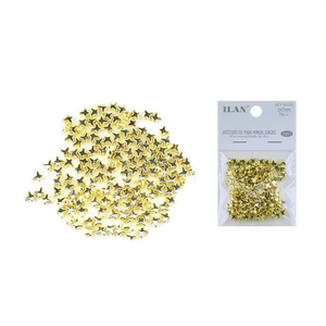Accesorios de Metal Ilan en Forma de Estrella, 3x7mm, Dorados, para Manualidades y Costura - Product Image 2