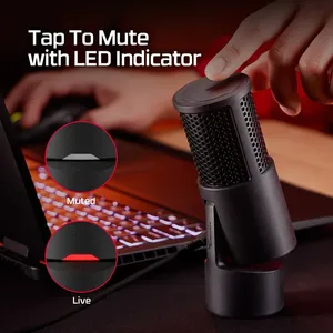 Micrófono de Condensador USB HyperX SoloCast 2, Micrófono de Escritorio con Cable, Patrón Polar Cardioide, Ideal para Streaming y Podcasts - Product Image 4
