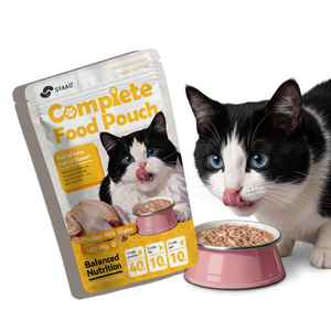 OEM/ODM Vente en gros Nouvelles pochettes de nourriture humide pour chats Ingrédients naturels Qualité supérieure Snack de nourriture humide pour chats - Product Image 1