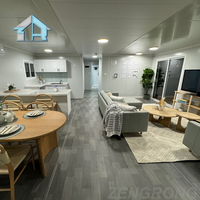 40ft Prefabrik Modüler Ev Ahşap Görünümlü Mobil Kabin 0 1 2 3 4 5 6 Yatak Odalı Yaşam & Mobil Ofis & Konut Kabini