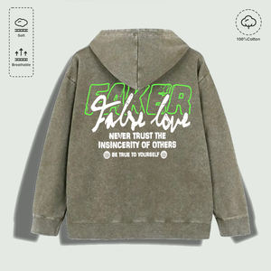 %100 Pamuk Yıkanmış 'Sahte Aşk Kendinize Sadık Olun' Grafikli Kapüşonlu Üst, Çok Renkli - Product Image 4