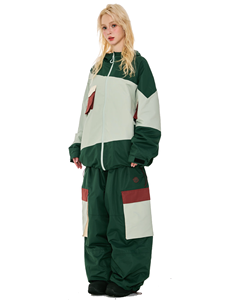 Veste d'hiver imperméable et coupe-vent avec col amovible et fermeture éclair, isolation thermique, combinaison de ski pour femmes - Product Image 1