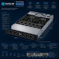 En Stock, Servidor Dell PowerEdge R860 2U Original al por Mayor, 4 Sockets, Intel Xeon Scalable, 16TB DDR5 NVMe, Servidor Empresarial SAP HANA