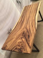 Plateau de table en bois massif sur mesure de grande taille, style rustique, bord naturel, pour la maison, les restaurants, les meubles