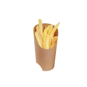 Gobelet en papier kraft brun imprimé sur mesure, à paroi simple/double, pour frites, idéal pour l'emballage de restauration rapide - Product Image 2