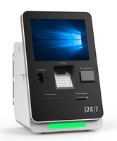Check-In Layanan Mandiri Hotel dalam ruangan layar sentuh dengan Dispenser kartu RFID dan pemindai paspor kios fungsi SDK