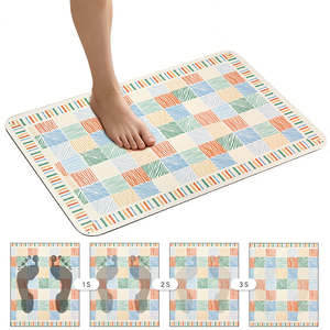 Alfombra de Baño de Diatomita <span class=keywords><strong>Natural</strong></span>, Seca Instantáneamente tus Pies, Material de Piedra Porosa, Alfombra de Baño Antideslizante para Zonas Húmedas - Product Image 4