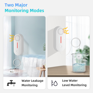 Détecteur d'alarme de niveau d'eau et de fuite WiFi TUYA APP, capteur de surveillance sans fil, alerte sonore et lumineuse, détecteur pour la maison, la cuisine, la salle de bain - Product Image 2