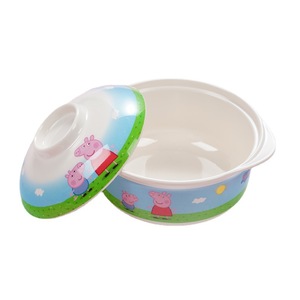 Peppa Pig Children's Covered Bowl With Lid 2-4 Years Cartoon Design Drop Resistant Food Bowl For Kids - Product Image 1