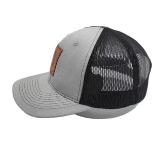 Cappello da camionista con logo in pelle personalizzato richardson 112 mesh hat