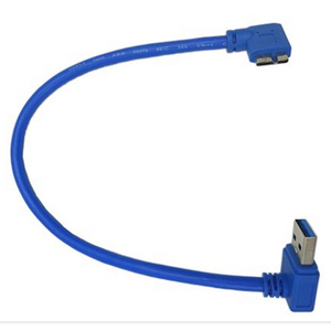 Câble USB 3.0 mâle vers <span class=keywords><strong>micro</strong></span> B mâle, personnalisé, crossover actif optique, bricolage, gauche, haut, bas, en forme de L, angle droit à 90 degrés - Product Image 5