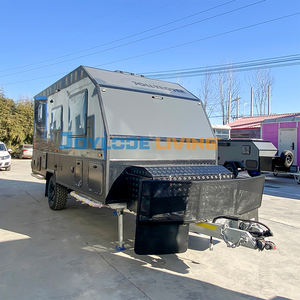 Autocaravana Todoterreno, Remolque para Transporte de Vehículos, Casa Móvil Nueva con Nevera Exterior para Viajes por Carretera y Campamento - Product Image 2