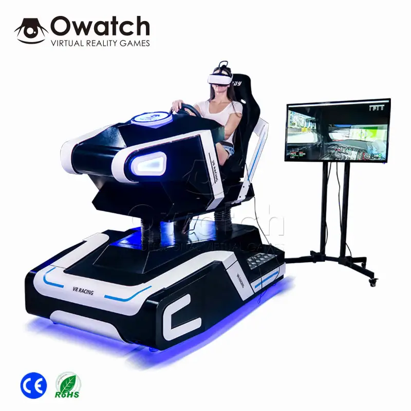 Máquina de conducción de realidad Virtual, simulador de juego electrónico de carreras de coches, 9D VR