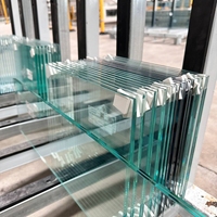 Feuille de verre trempé transparent sur mesure de 6 mm, 8 mm, 10 mm pour mur-rideau décoratif