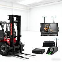 Kit de caméra latérale pour chariot élévateur, étanche, 7 pouces, 120° °   Moniteur grand angle anti-éblouissement, pour travaux de construction en extérieur, utilisation de tracteurs agricoles