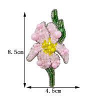 Strass thermocollants en maille, tissus à coudre, broderies 3D, appliques perlées en forme de fleur pour textiles de maison, sacs et chapeaux
