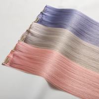 Extensions de cheveux complètes invisibles sans couture à clipser, blond platine cendré, 3 pièces, 18-22 pouces, longue durée, réutilisables, faciles à porter