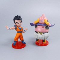 6 unids/set Anime DBZ Goku figura de acción conjunto dibujos animados Vegeta PVC figura modelo lindo Super Saiyan huevo cápsula Dragon Balls figura