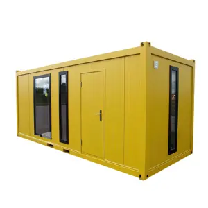 Yellow Steel Structure Shipping Tiny House Kit Sandwich Panels Container House Movable Prefabricated House For Sale