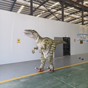 Costume de dinosaure <span class=keywords><strong>Velociraptor</strong></span> marchant populaire Zigong CET, design de pattes cachées, léger, tailles personnalisées, pour parcs d'aventure et écoles - Product Image 2
