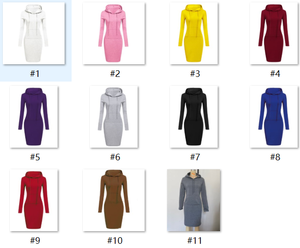 <span class=keywords><strong>Robe</strong></span> à <span class=keywords><strong>capuche</strong></span> pour femmes, vêtement chaud à manches longues, livraison directe, collection automne hiver - Product Image 6