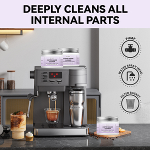 Comprimés de nettoyage universels pour machine à expresso - Détartrage de qualité alimentaire, élimine l'huile de café et le tartre, prolonge la durée de vie de la machine - Product Image 2