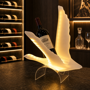 Exhibidor de Botellas de Vino con Iluminación LED, Base de Exhibición con Luz Multicolor Cambiante y Control Remoto para Barra y Decoración del Hogar - Product Image 1