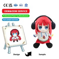 Jouets en peluche personnalisés à faible MOQ, mignons, en coton, sur le thème des idoles d'anime, 10cm-30cm, jouets doux, oreillers en peluche, porte-clés en peluche avec rembourrage en coton PP