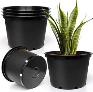 Pots de pépinière en plastique souple épaissi de haute qualité, écologiques, durables, pour l'intérieur et l'extérieur, avec trous, pour semis, fleurs, maison, jardin - Product Image 1
