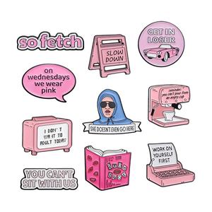 Autocollants de téléphone en métal de la série rose personnalisés en usine autocollants anglais de motivation de style américain <span class=keywords><strong>pour</strong></span> les filles cool comme cadeaux d'anniversaire - Product Image 2