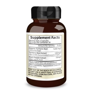 Meilleur complément alimentaire de curcuma et de curcumine, 60 capsules végétales, améliore la fonction hépatique, capsules de curcuma et de curcumine pour femmes et hommes - Product Image 4