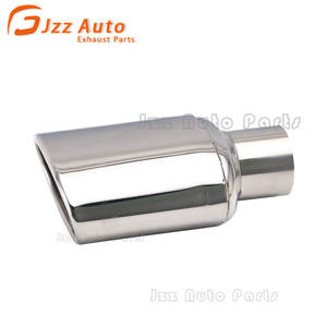 Embouts de tuyau d'échappement universels ovales argentés en acier inoxydable à <span class=keywords><strong>coupe</strong></span> d'angle décoratifs pour voiture - Product Image 5