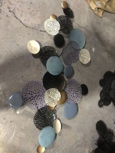 Stile cinese Moderno Semplicità 3D Metallo Svuotamento Sfondo Del Pendente Della Decorazione Della Parete - Product Image 3