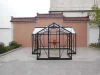 Serre d'Orangerie Growell GT10 Grande et Robuste avec Cadre en Aluminium Durable et Verre Trempé, Montage Facile pour Utilisation en Jardin Extérieur