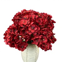 Hydrangea wangi buatan tangan untuk pernikahan, dekorasi lembut bunga buatan tangan 5 kepala untuk Hari Ibu, alat peraga fotografi Hydrangea