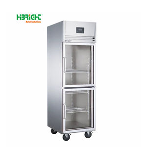 Refrigerador Comercial para Cocina con 4 Puertas de Acero Inoxidable, Ruedas Universales y Panel de Control Digital - Product Image 5