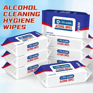 Lingettes alcoolisées pour la maison, 75% d'alcool, en coton, pour le nettoyage et la désinfection, pour la maison, le bureau, les voyages, livraison directe - Product Image 2