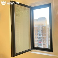 Ventanas Plegables de Aleación de Aluminio de Alta Calidad con Persianas Integradas, Colores Personalizables, Vidrio Triple Aislante, Insonorizadas para Dormitorio